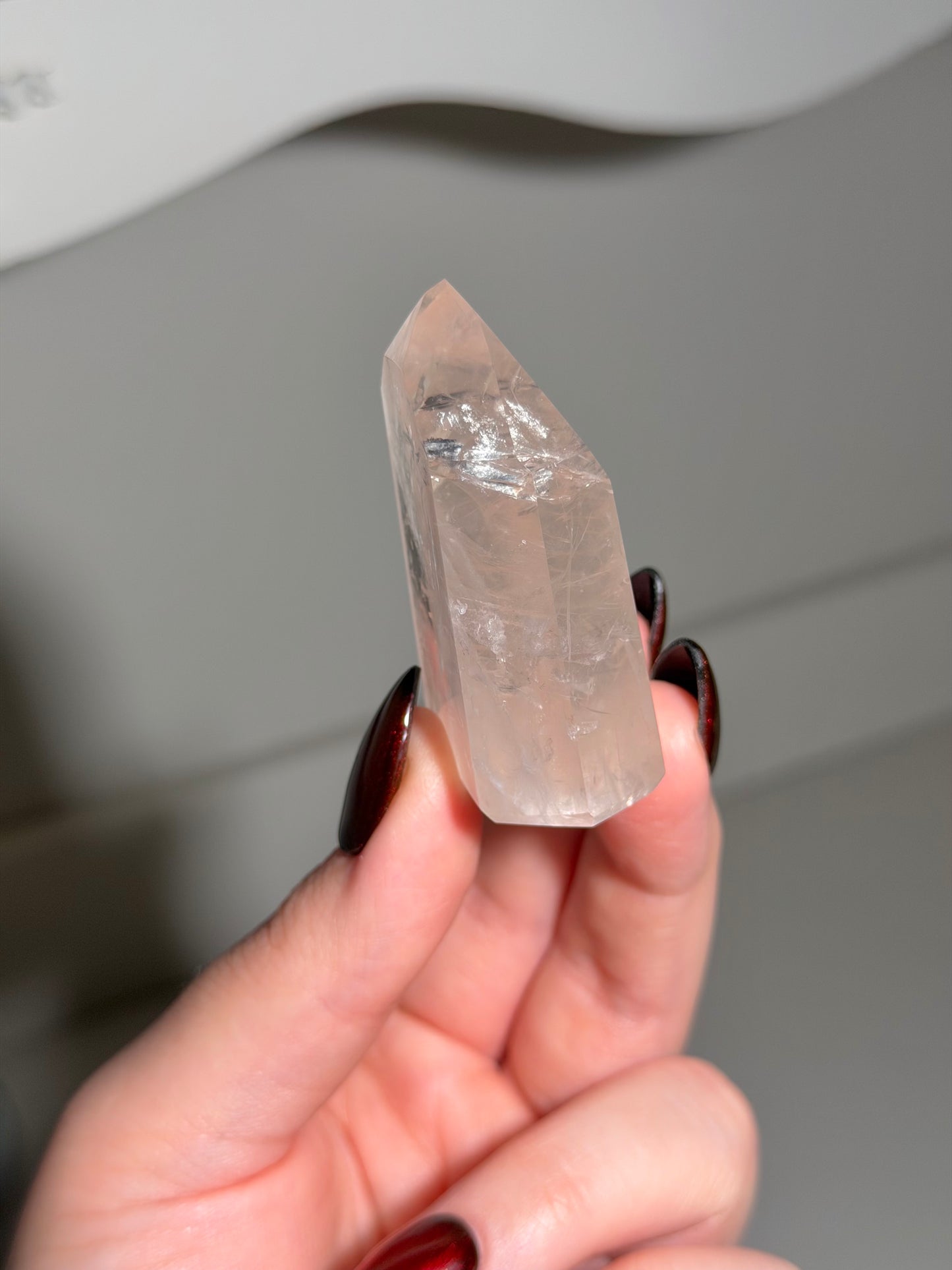 Peachy Brazilian rose quartz mini tower *Personal collection release