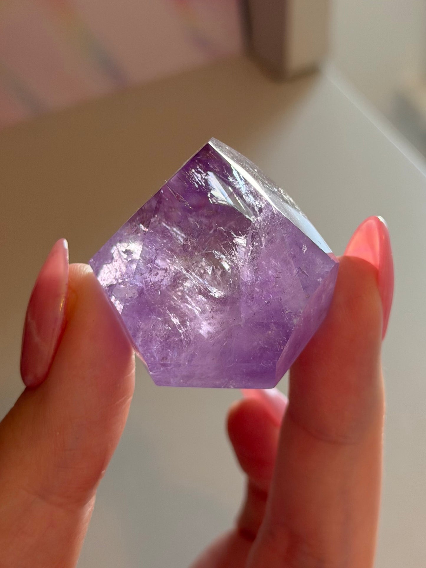 Purple phantom amethyst tower from Brazil