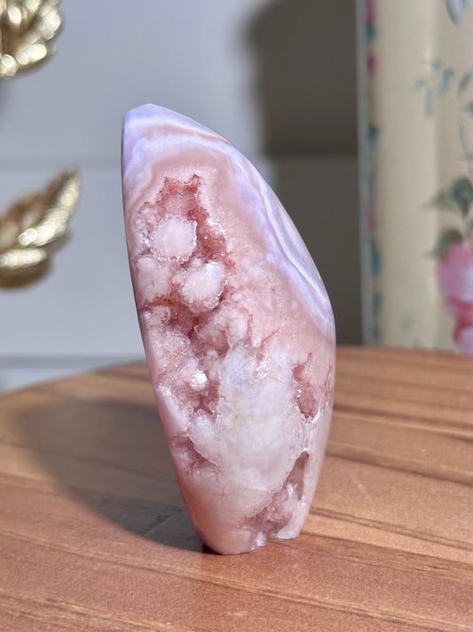 Pastel pink amethyst x flower agate freeform