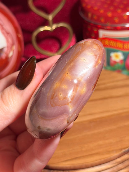 Purple polychrome jasper heart