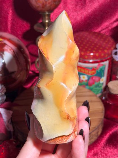 Polychrome jasper flame