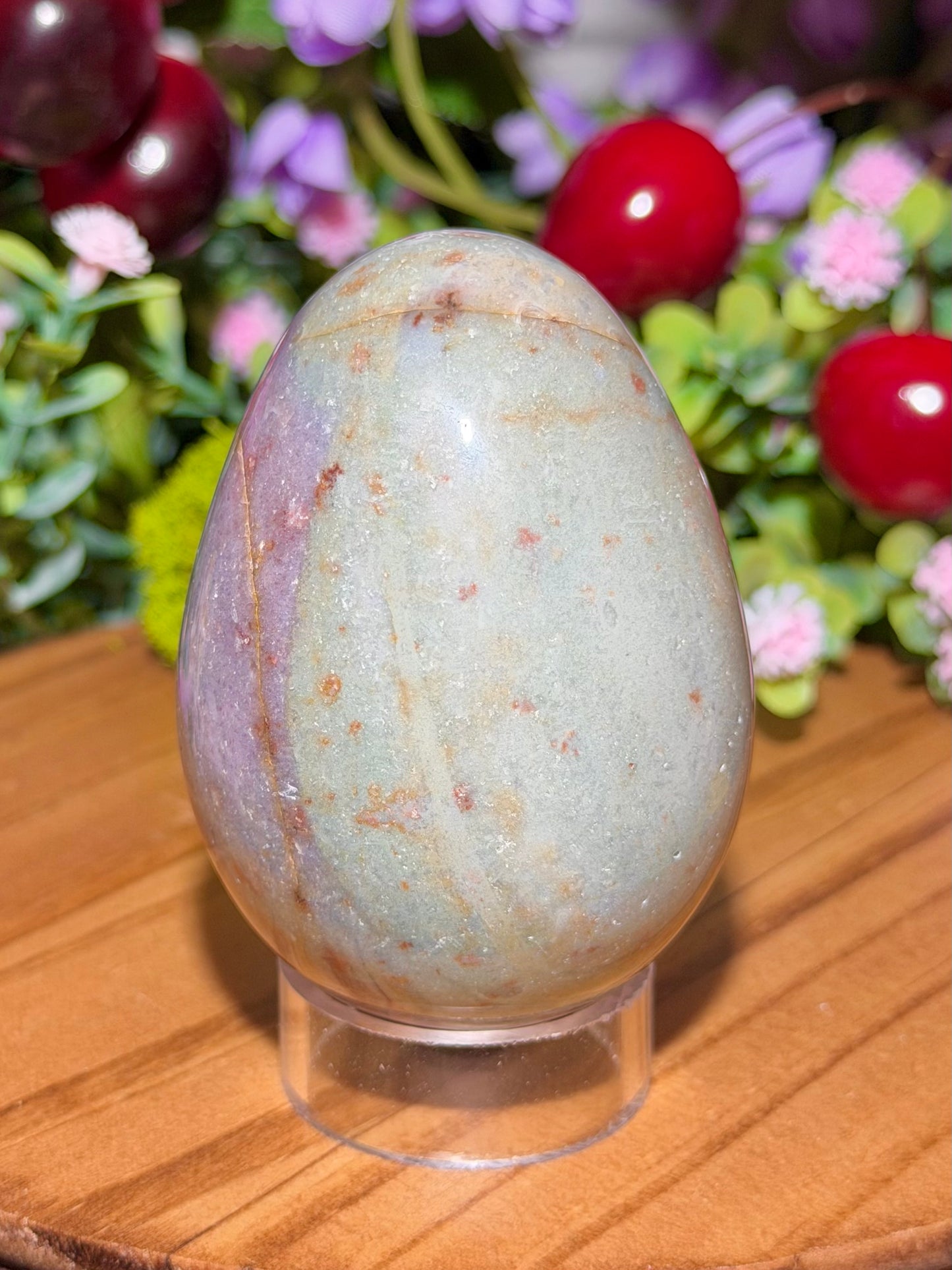 Pastel purple sea jasper egg