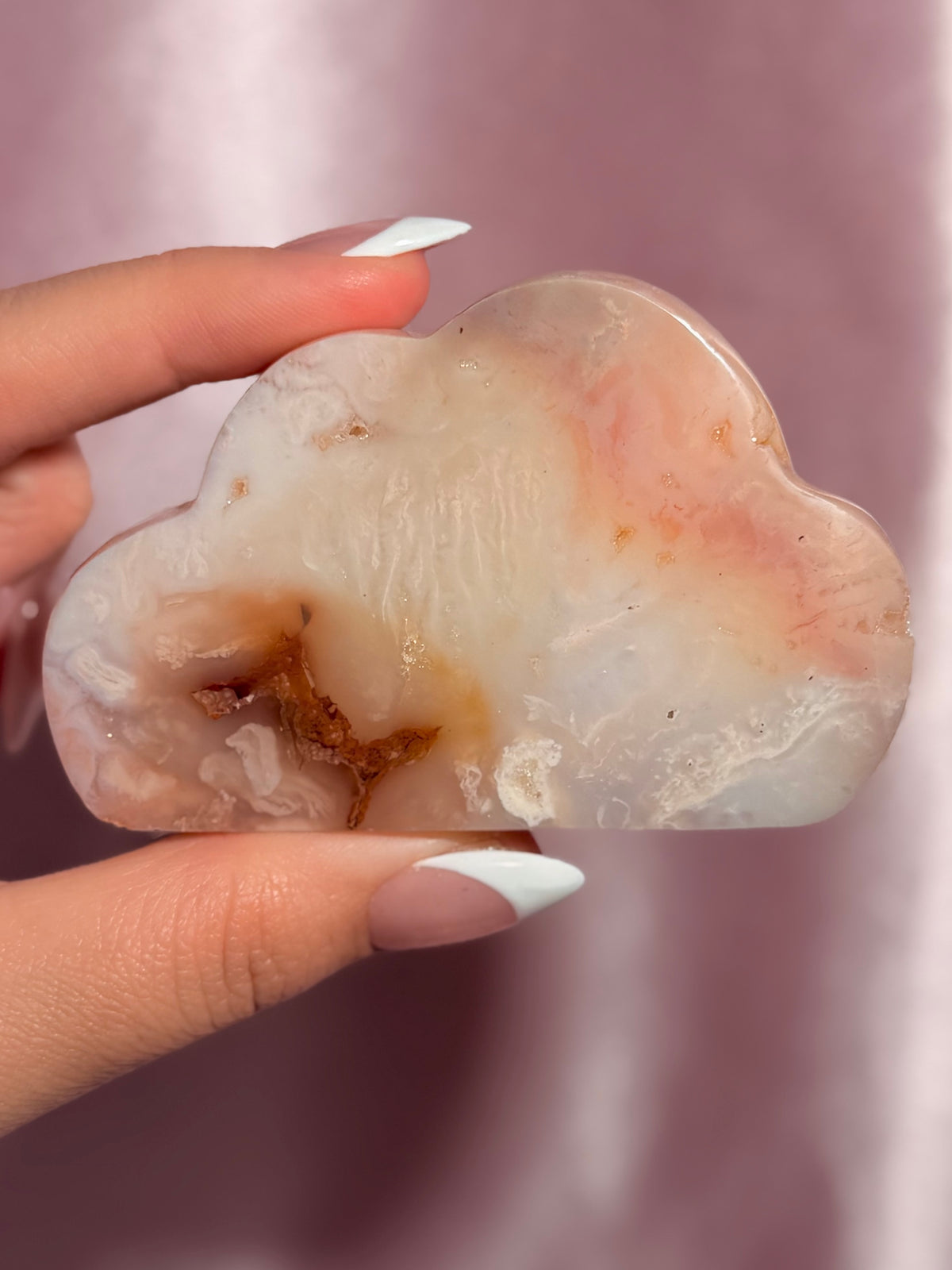 Indonesian Pink Carnelian Cloud Carving (R)