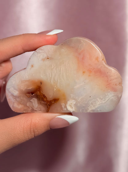 Indonesian Pink Carnelian Cloud Carving (R)