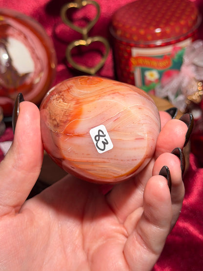 Large pastel pink carnelian freeform