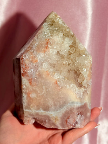 Statement Brazilian Pink Amethyst Tower