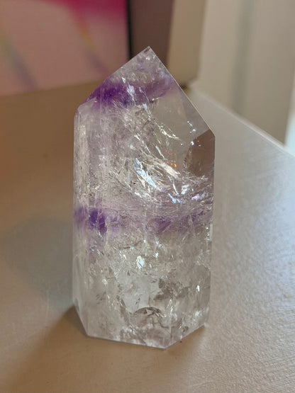 Purple phantom amethyst tower from Brazil