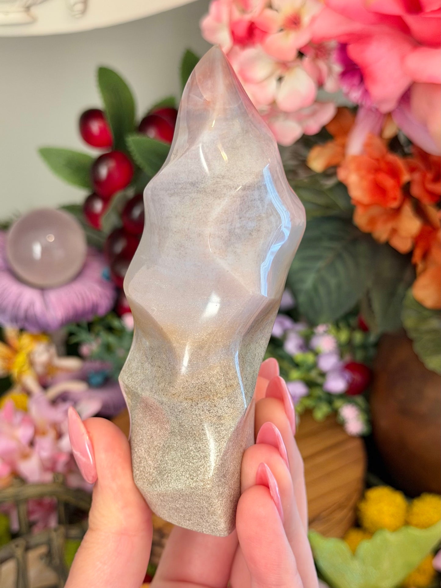 Pastel orby lilac sea jasper flame