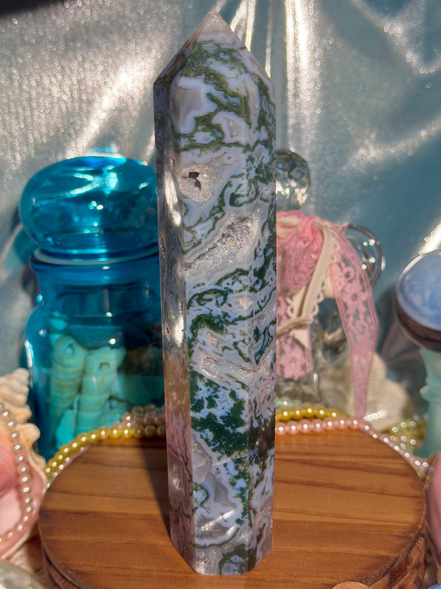 Moss agate tower 60A