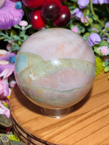Fairy purple sea jasper sphere