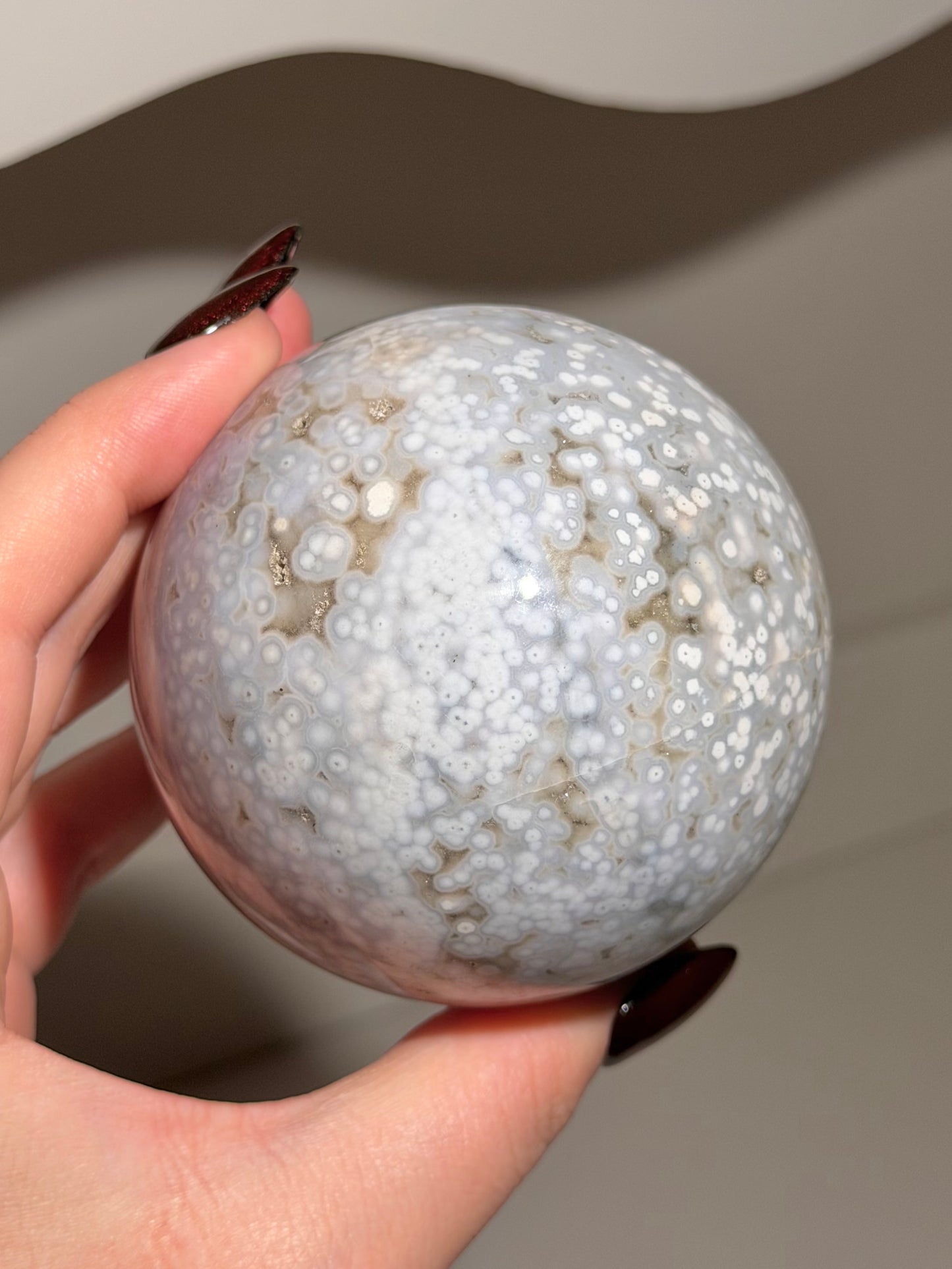 Periwinkle orby sea jasper sphere *Personal collection release