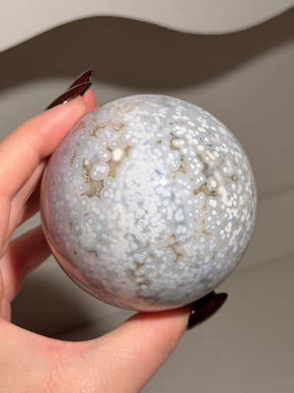 Periwinkle orby sea jasper sphere *Personal collection release