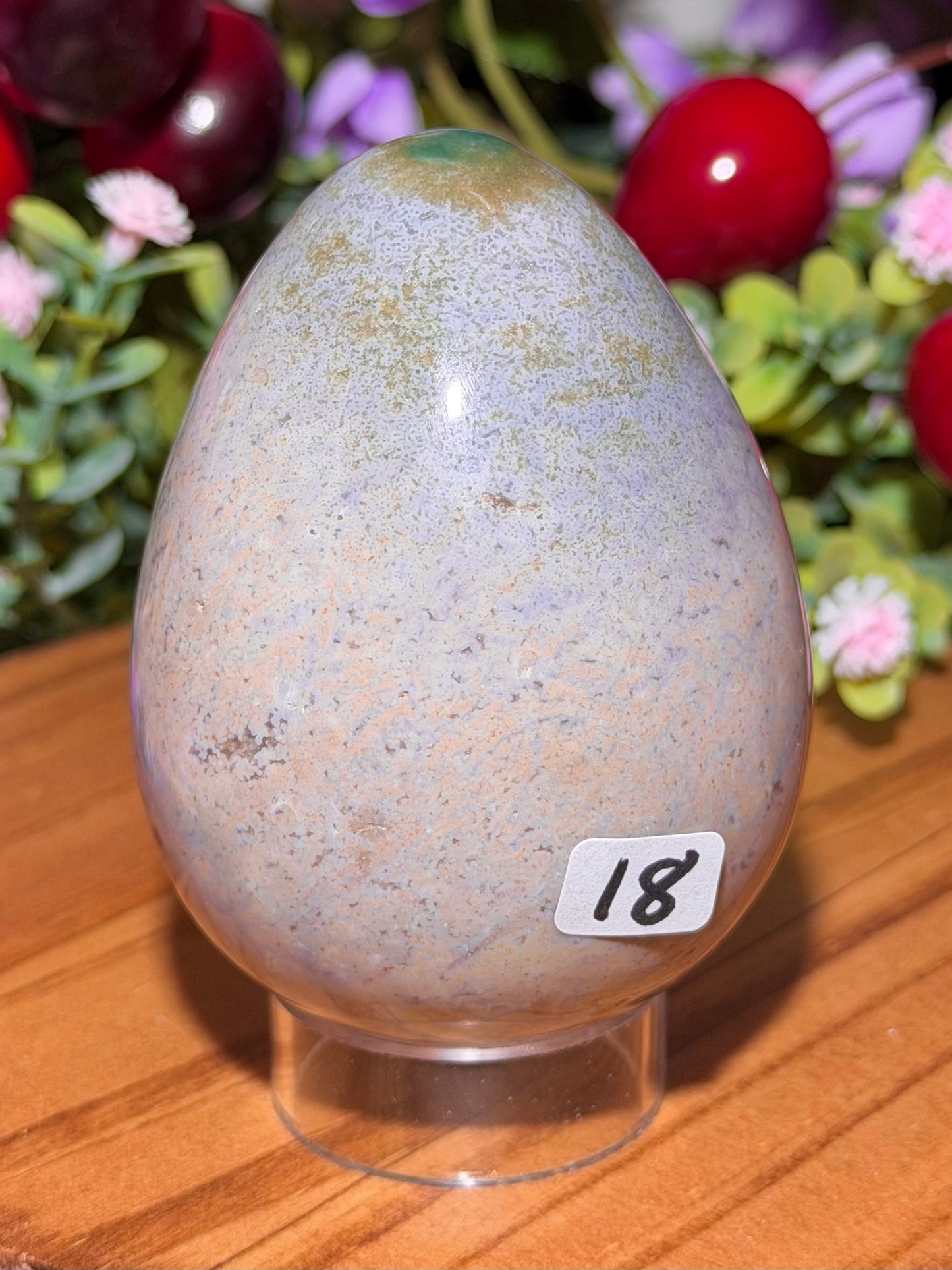 Pastel purple sea jasper egg