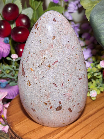 Pastel purple "fuzzy sweater" sea jasper freeform