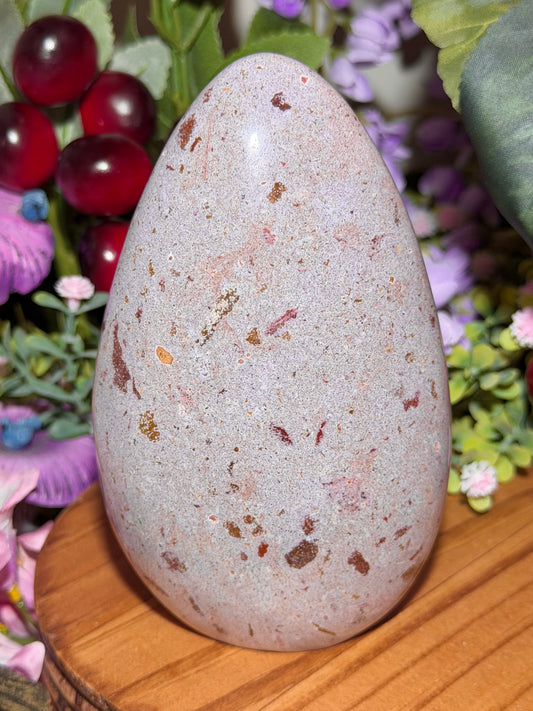 Pastel purple "fuzzy sweater" sea jasper freeform