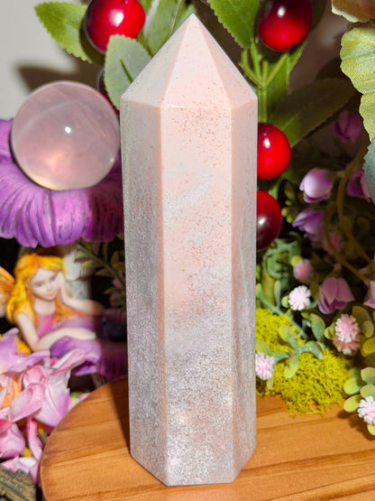 Pastel pink orby sea jasper tower