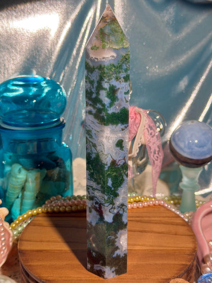 Moss agate tower 63B