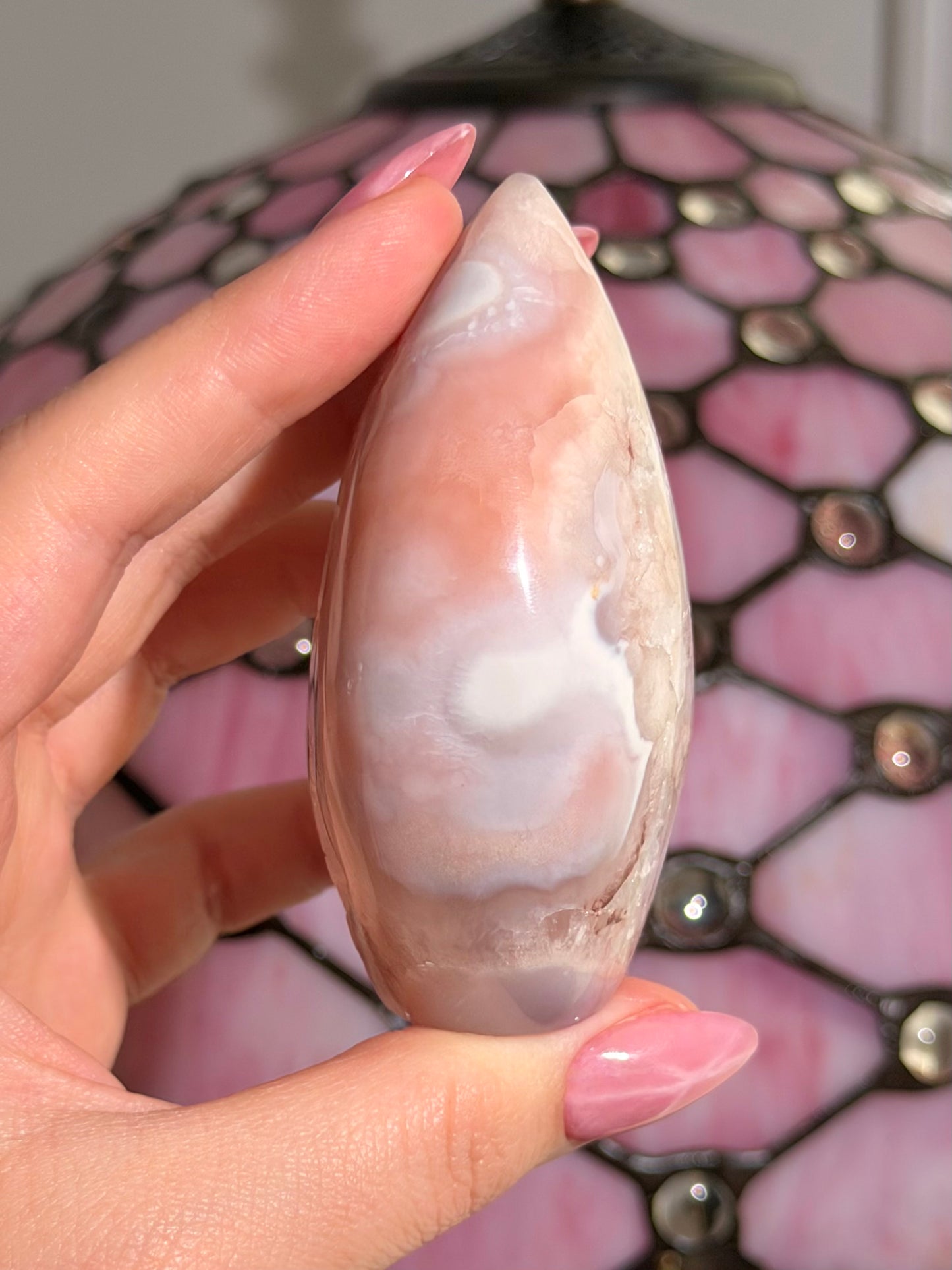 Flower agate x pink amethyst flame