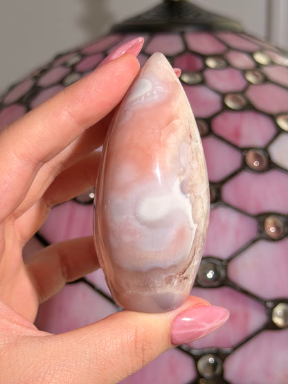 Flower agate x pink amethyst flame
