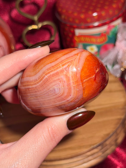 Pink banded carnelian freeform