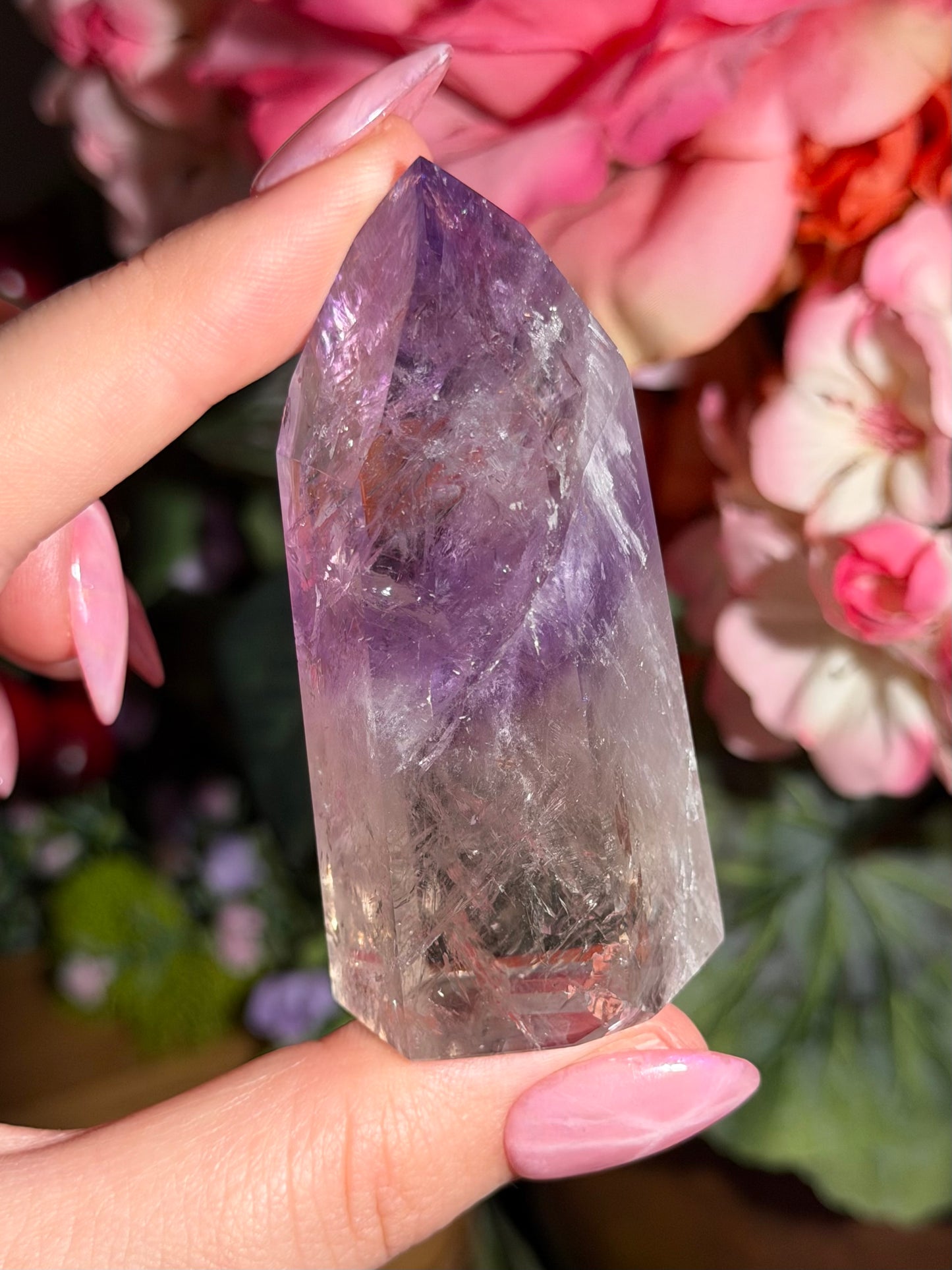 Purple phantom amethyst tower from Brazil