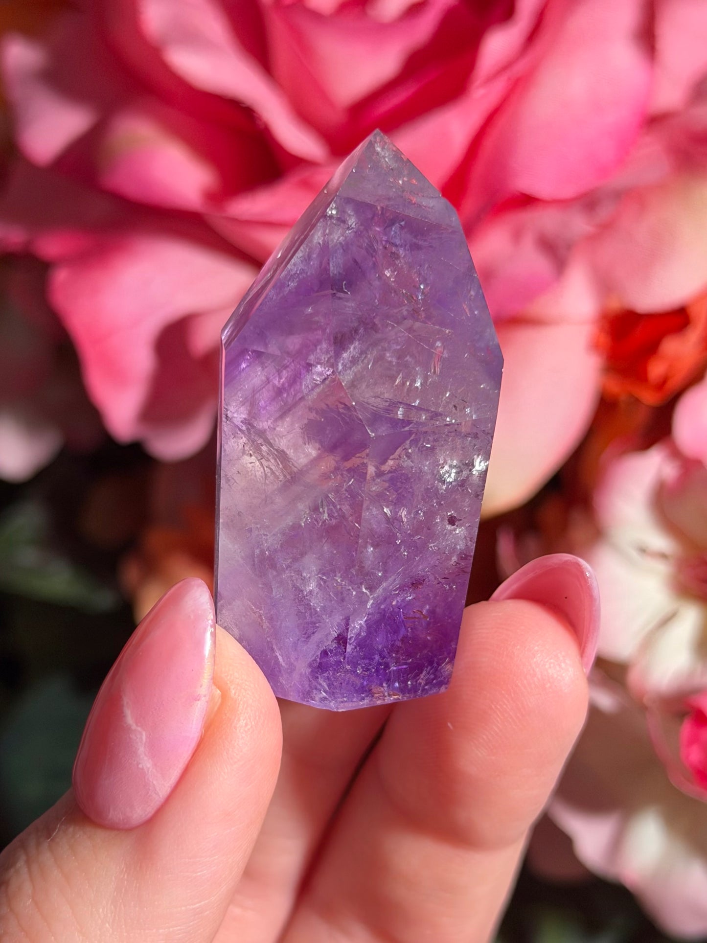 Purple phantom amethyst tower from Brazil