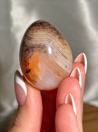 Speckled “koi fish” carnelian egg