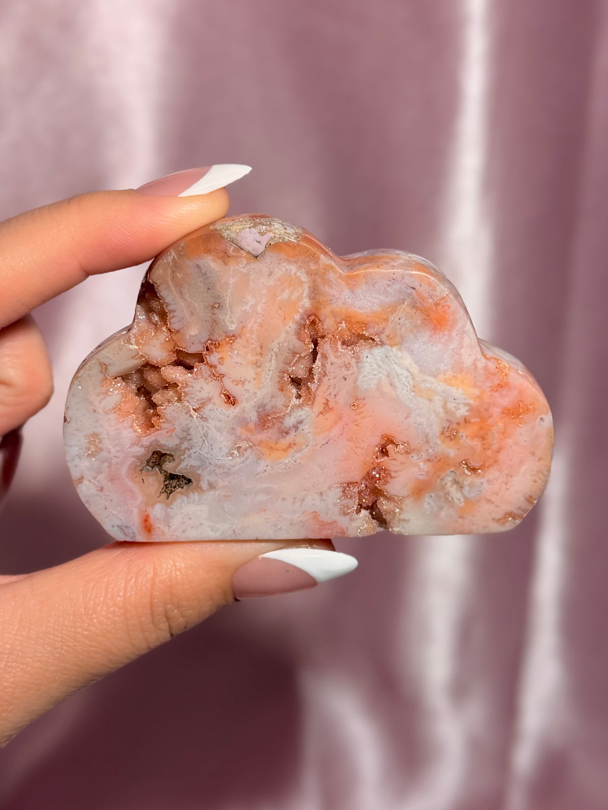 Indonesian Pink Carnelian Cloud Carving (C)