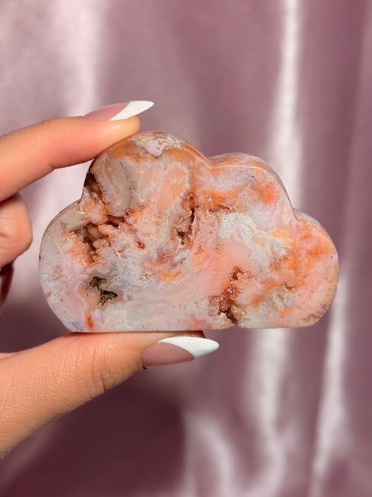 Indonesian Pink Carnelian Cloud Carving (C)