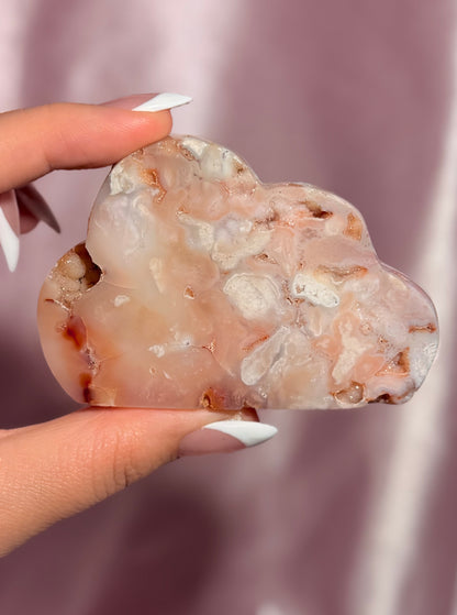 Indonesian Pink Carnelian Cloud Carving (D)
