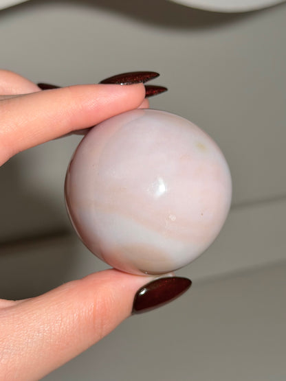 Baby pink pastel sea jasper sphere *Personal collection release
