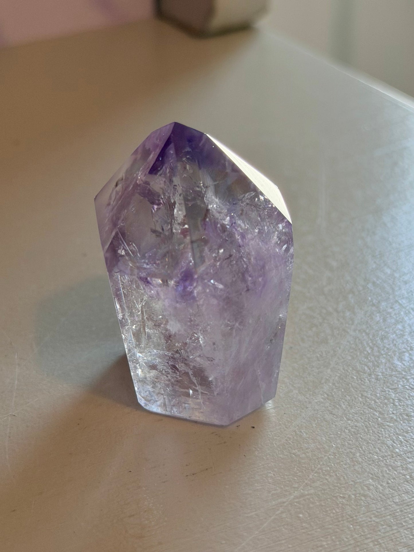 Purple phantom amethyst tower from Brazil