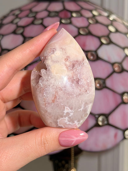 Flower agate x pink amethyst flame