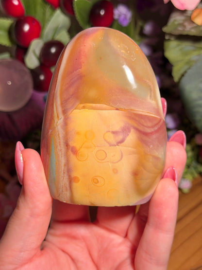 Unique colorful polychrome jasper freeform