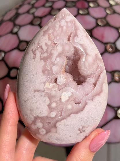 Flower agate x pink amethyst flame