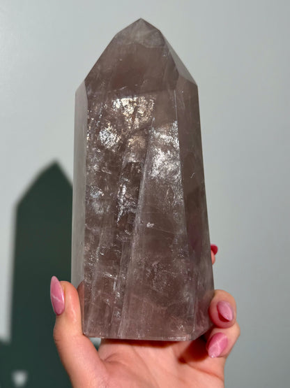 Statement Purple “iced tea” star rose quartz tower