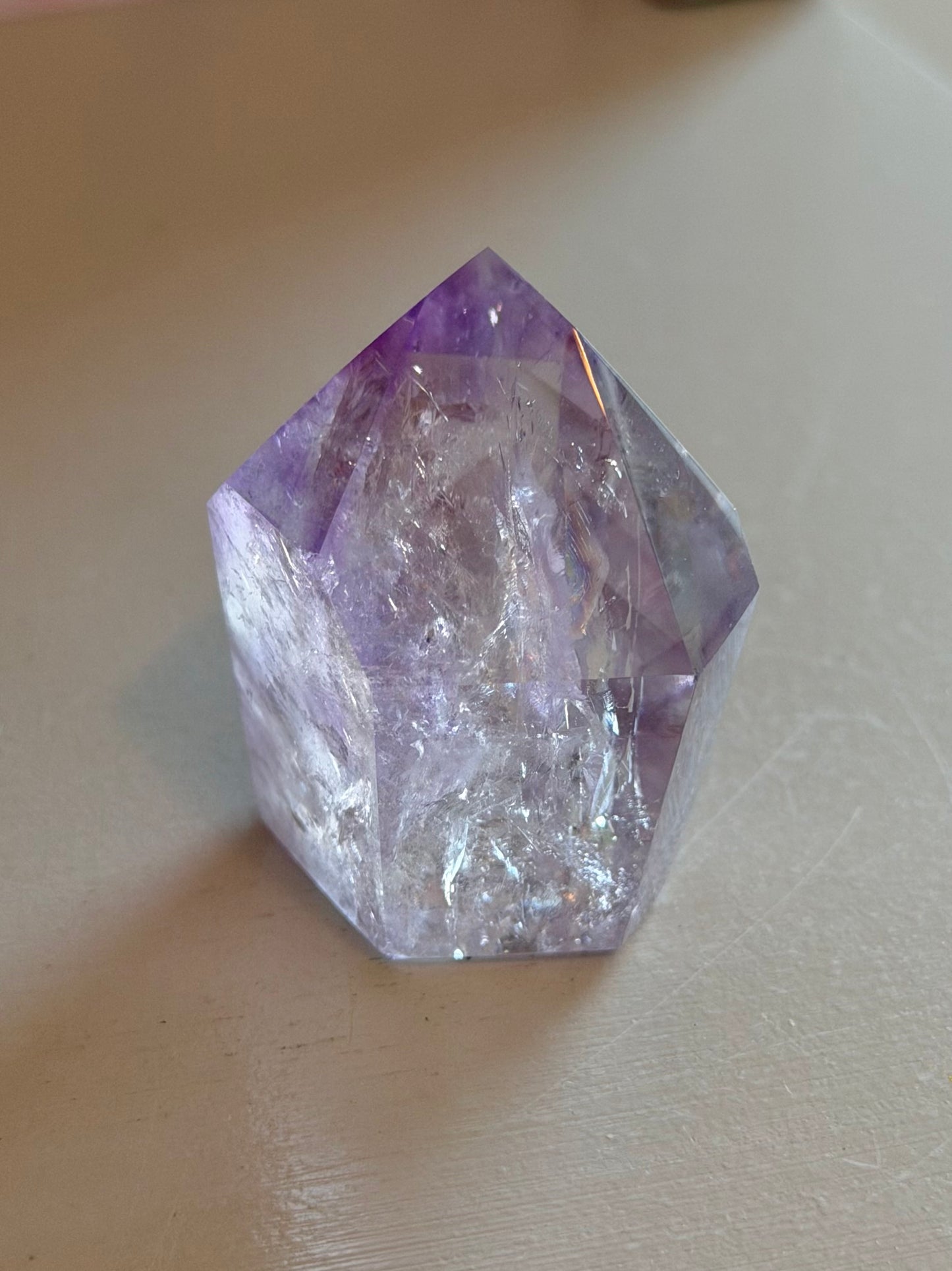 Purple phantom amethyst tower from Brazil