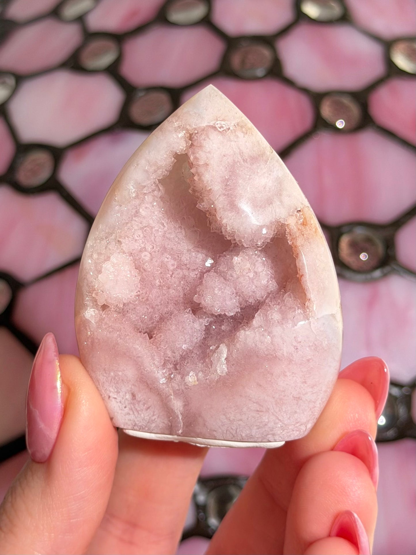 Flower agate x pink amethyst flame *imperfect
