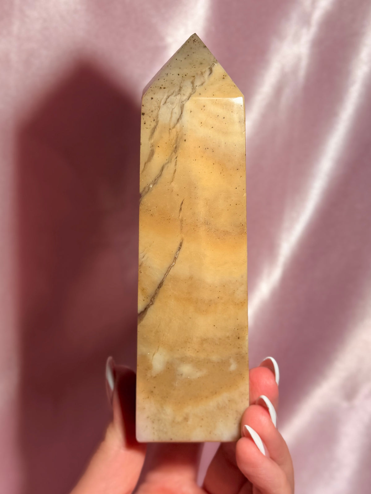 Peruvian Pink Opal Tower *Chipped tip
