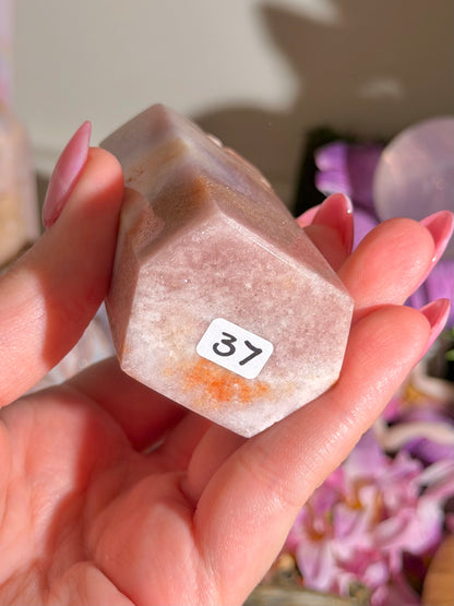 Pink "nebula" amethyst tower from Brazil