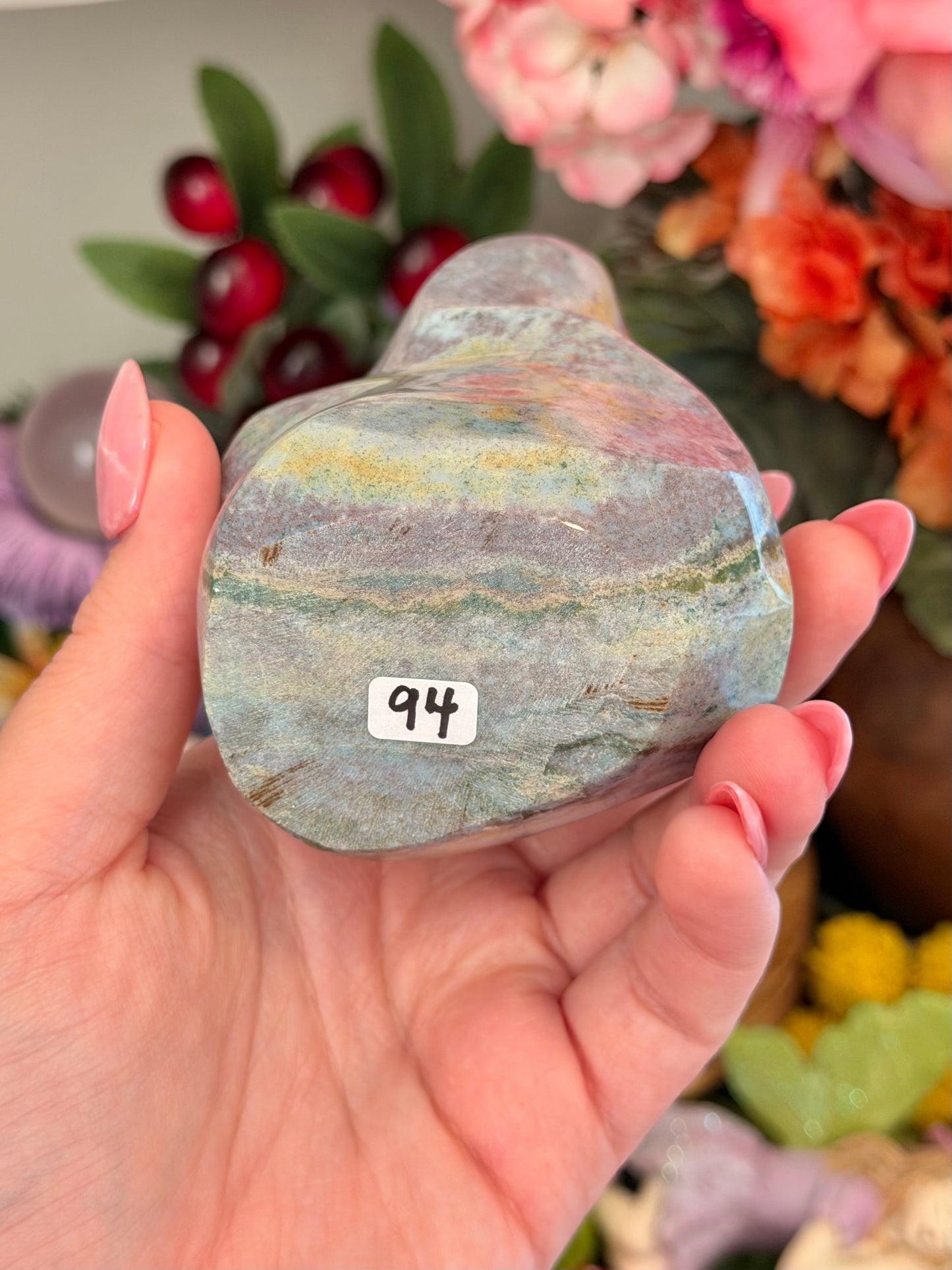 "Starry Night" pastel sea jasper flame