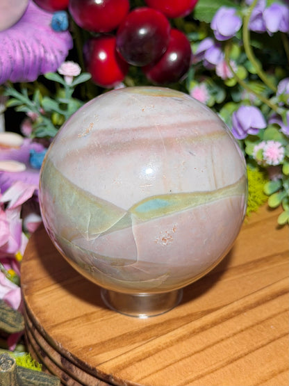 Fairy purple sea jasper sphere