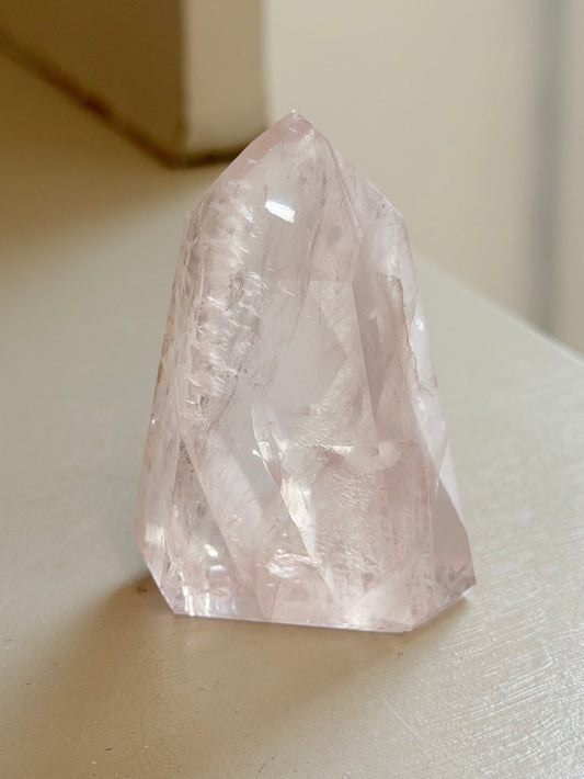 HQ Brazilian rose quartz mini tower