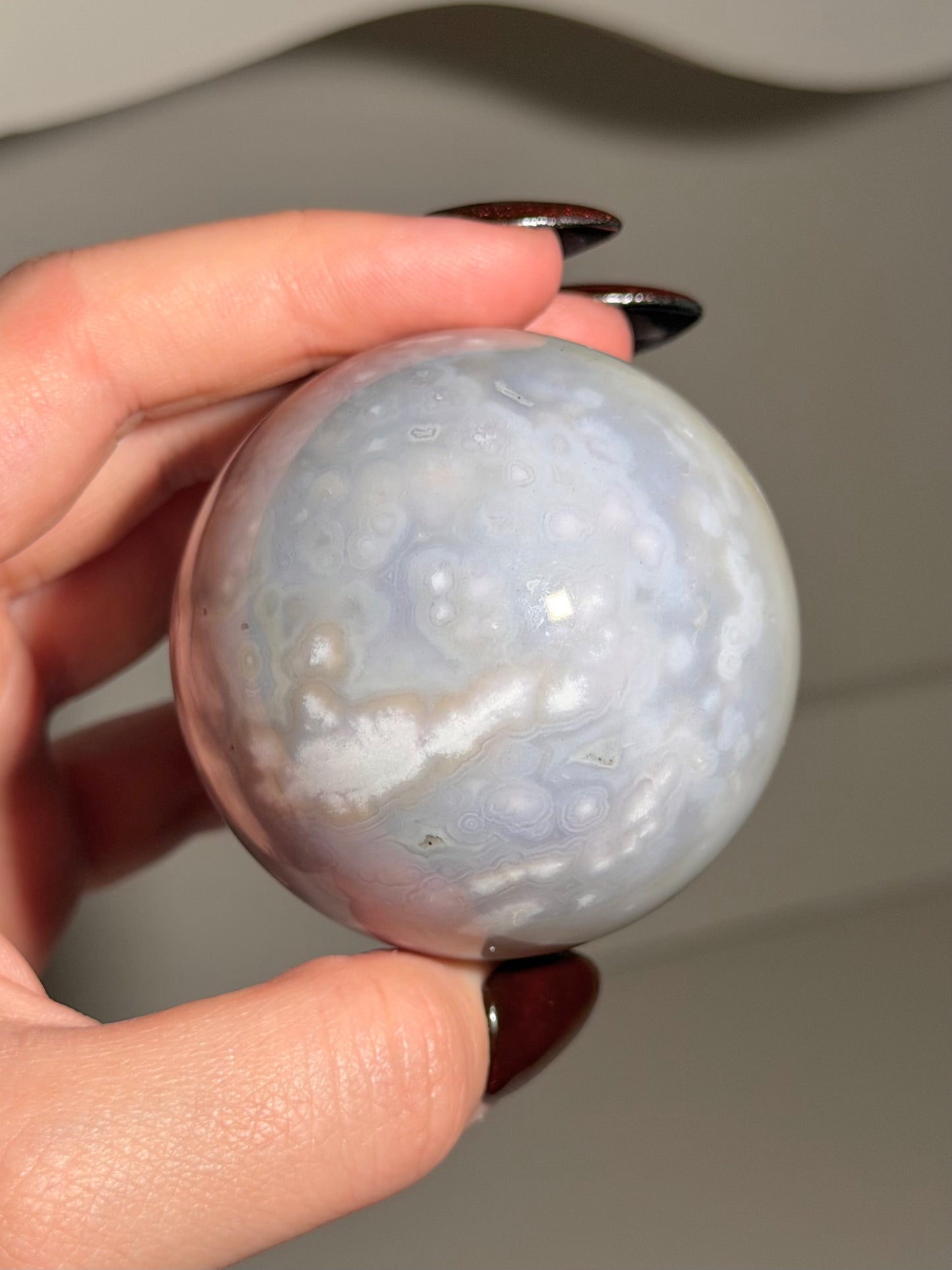Periwinkle orby sea jasper sphere *Personal collection release