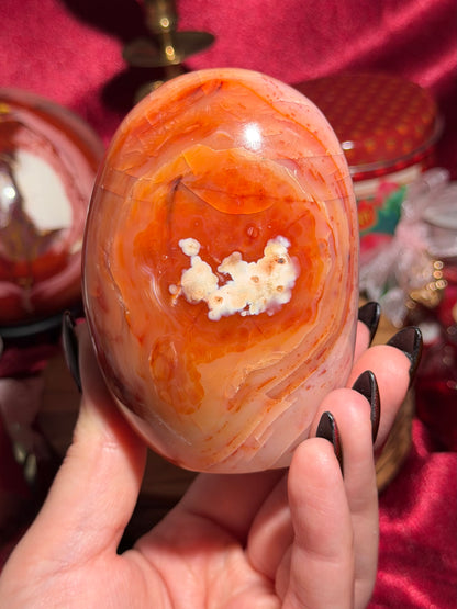 Large pastel pink carnelian freeform