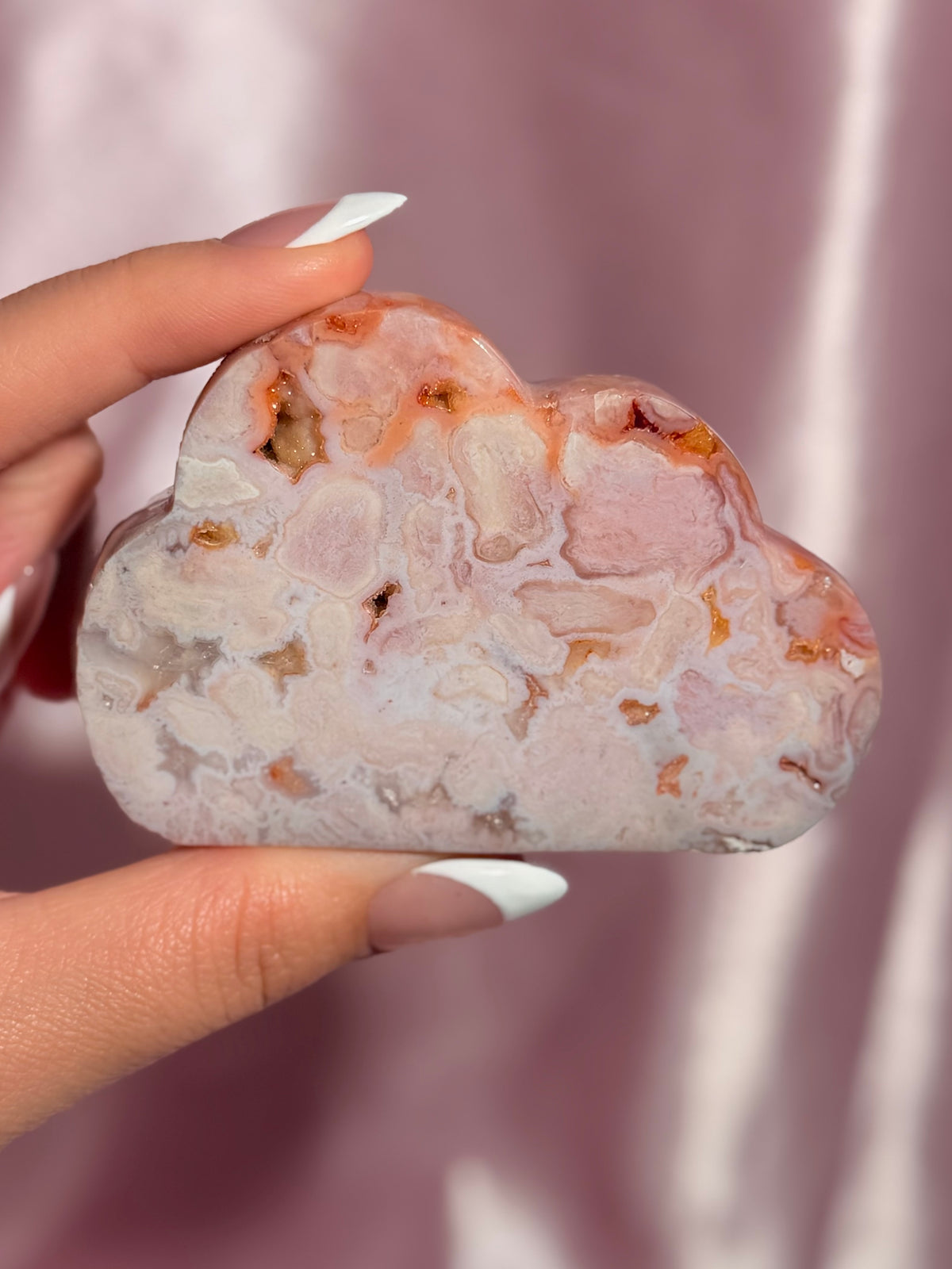 Indonesian Pink Carnelian Cloud Carving (G)