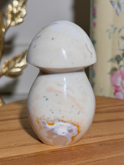 Pastel sea jasper mushroom