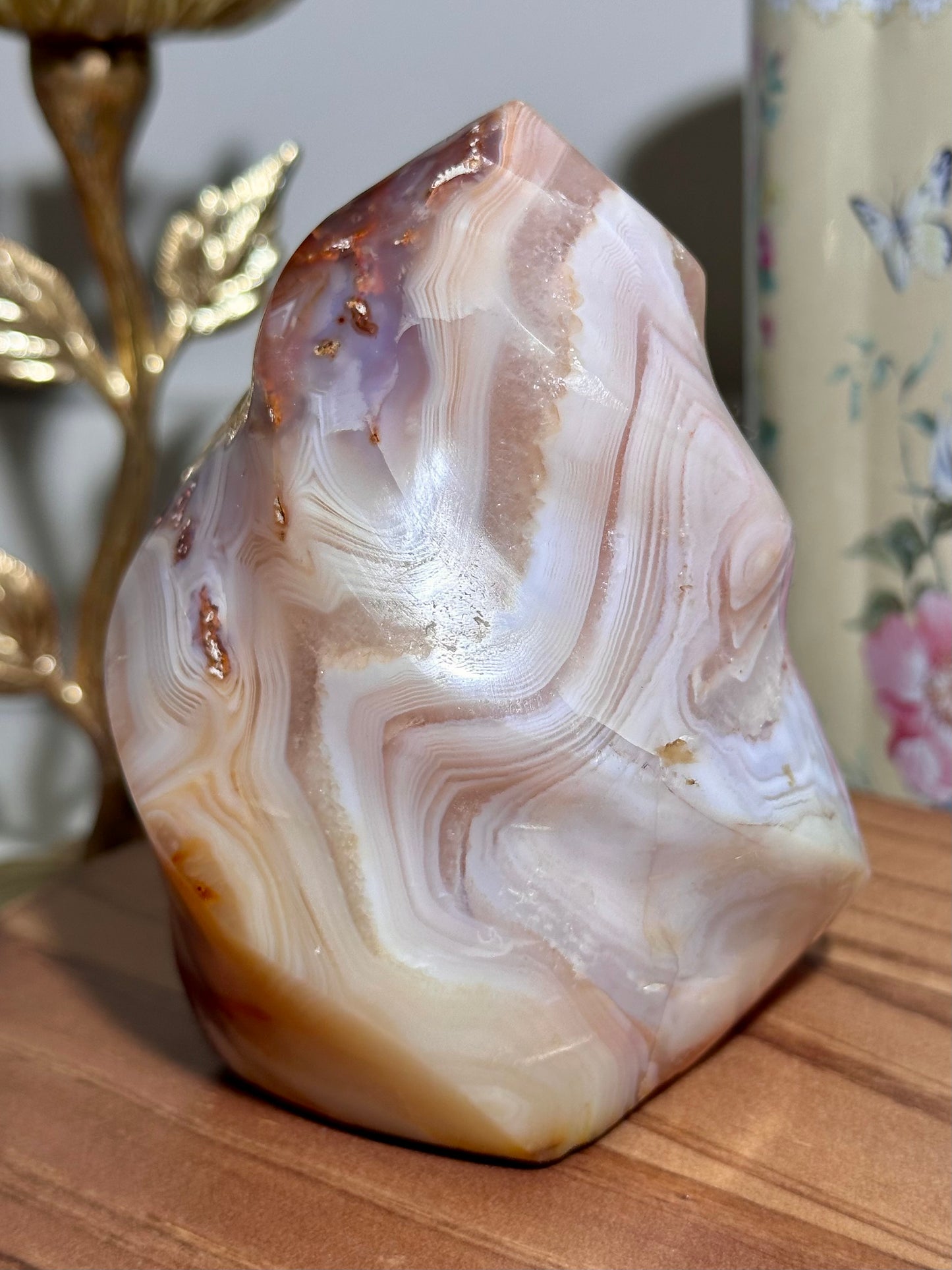 Pastel pink carnelian flame *personal collection release