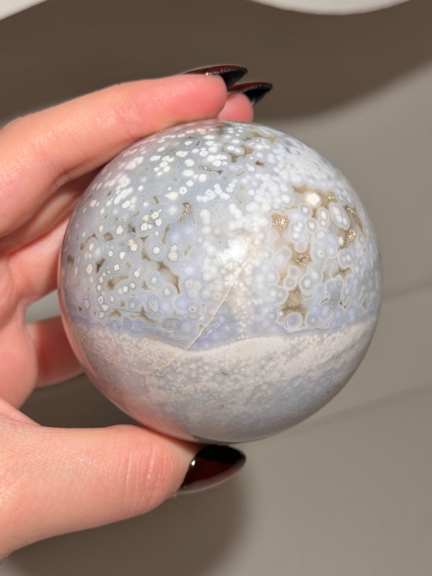 Periwinkle orby sea jasper sphere *Personal collection release