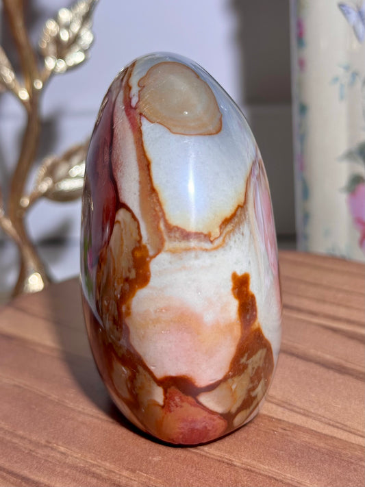 Rainbow polychrome jasper freeform